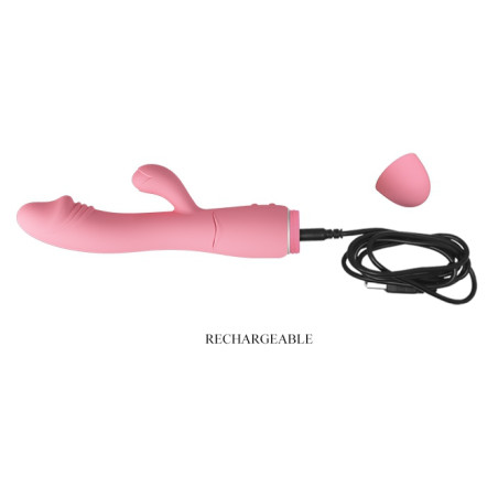 Vibromasseur Rabbit SNAPPY 9.5 x 3.2cm Rose Pastel