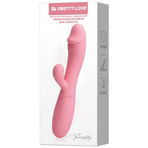 Vibromasseur Rabbit SNAPPY 9.5 x 3.2cm Rose Pastel