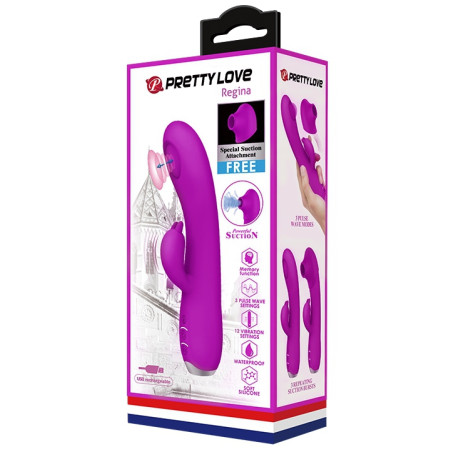 Vibromasseur à succion REGINA Pretty Love 12 x 3.5cm Violet