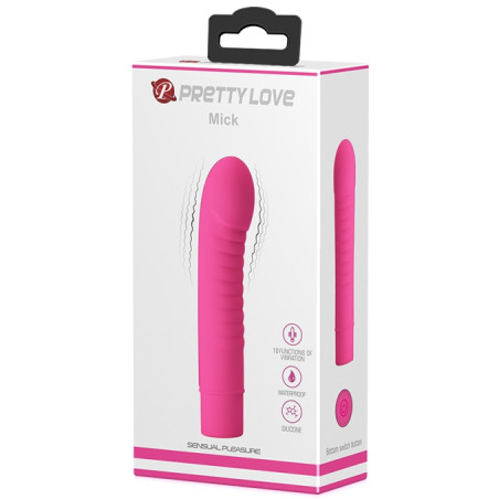 Vibromasseur MICK Pretty Love 10  x 2.7 cm Fuschia