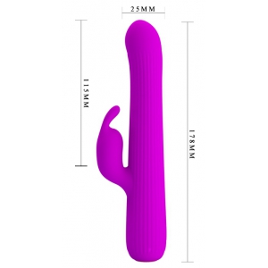 Rabbit rotatif JULIAN Pretty Love 12 x 2.5 cm Violet