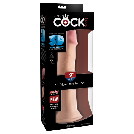 Gode réaliste King Cock 3D | Triple Density 9 - 23 x 5 cm