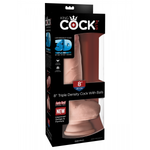 Gode réaliste King Cock 3D | Triple Densité 8 - 19 x 4.5 cm