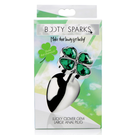 Plug bijou anal LUCKY GEM Trèfle 9 x 4 cm
