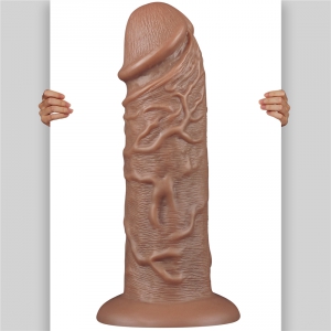 Gode XL CHUBBY DILDO de LoveToy | 23 x 6.5 cm Couleur marron