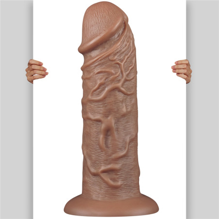 Gode XL CHUBBY DILDO de LoveToy | 23 x 6.5 cm Couleur marron