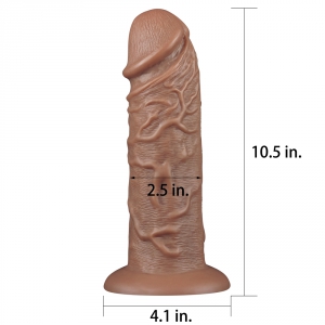 Gode XL CHUBBY DILDO de LoveToy | 23 x 6.5 cm Couleur marron