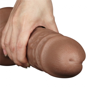 Gode XL CHUBBY DILDO de LoveToy | 23 x 6.5 cm Couleur marron