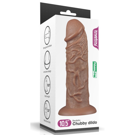 Gode XL CHUBBY DILDO de LoveToy | 23 x 6.5 cm Couleur marron
