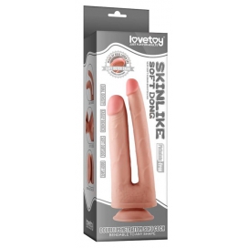Double gode Skinlike Réaliste pour double pénétration 18cm 2