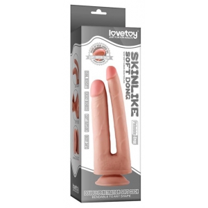 Double gode Skinlike Réaliste pour double pénétration 18cm