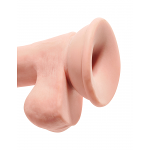 Gode réaliste avec bourses King Cock 3D TRIPLE DENSITY 6.5 - 14 x 4 cm 