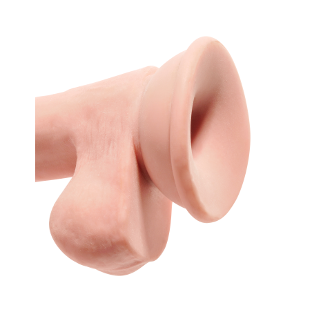 Gode réaliste avec bourses King Cock 3D TRIPLE DENSITY 6.5 - 14 x 4 cm 