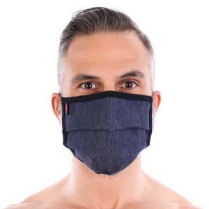 Masque lavable à plis Denim