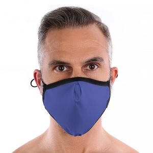 Masque lavable sans couture FASHION Bleu
