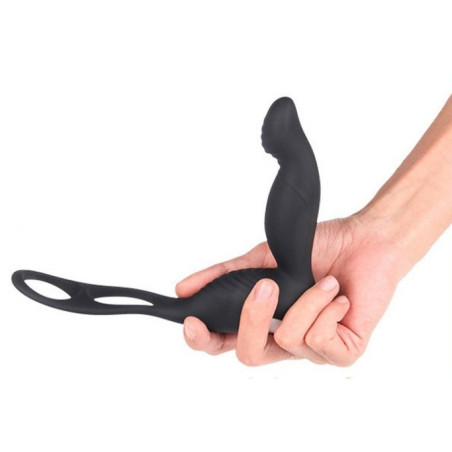 Plug Vibrant + Cockring LANGER P SPOT 10 x 3 cm