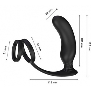 Plug Vibrant et Cockring LANCO 11 x 3.2 m