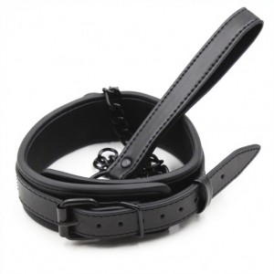 Collier SM et Laisse Noir