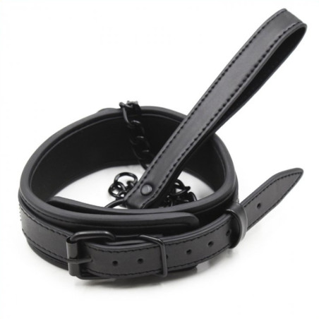 Collier SM et Laisse Noir