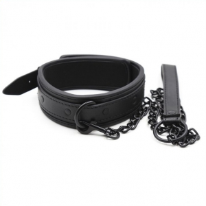 Collier SM et Laisse Noir