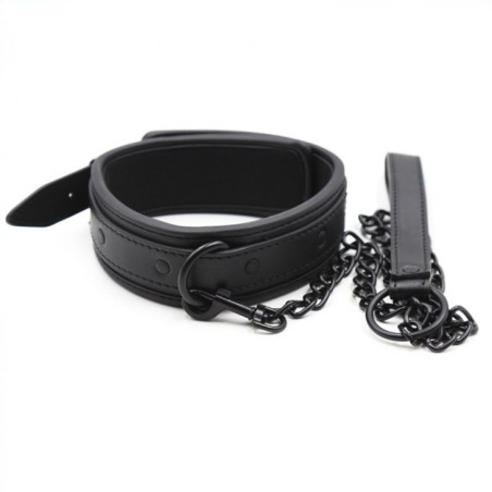 Collier SM et Laisse Noir
