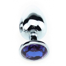 Plug anal avec Bijou JEWEL Bleu 8 x 4 cm 2