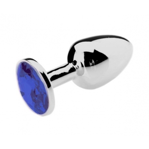 Plug anal avec Bijou JEWEL Bleu 7 x 3.4 cm
