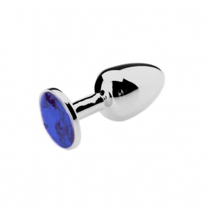 Plug anal avec Bijou JEWEL Bleu 6 x 2.7 cm