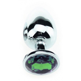 Plug anal avec Bijou JEWEL Vert 8 x 4 cm 2