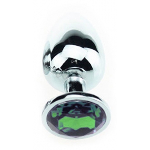 Plug anal avec Bijou JEWEL Vert 8 x 4 cm