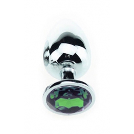 Plug anal avec Bijou JEWEL Vert 7 x 3.4 cm 2