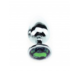 Plug anal avec Bijou JEWEL Vert 6 x 2.7 cm 2