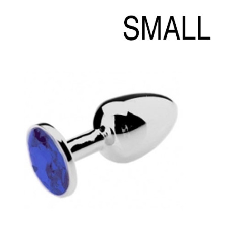 Plug anal avec Bijou JEWEL Bleu 6 x 2.7 cm