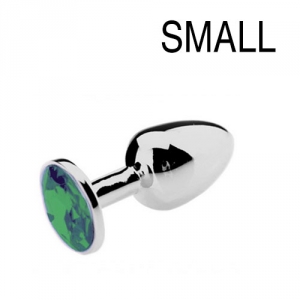 Plug anal avec Bijou JEWEL Vert 6 x 2.7 cm