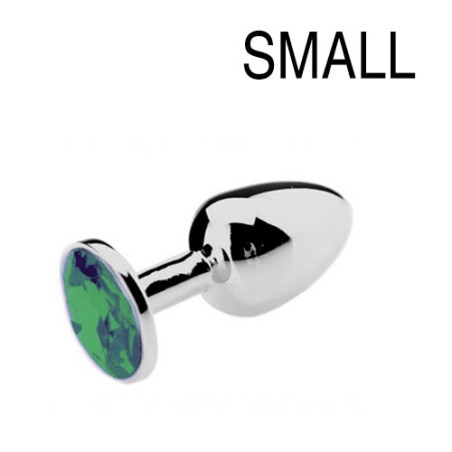 Plug anal avec Bijou JEWEL Vert 6 x 2.7 cm