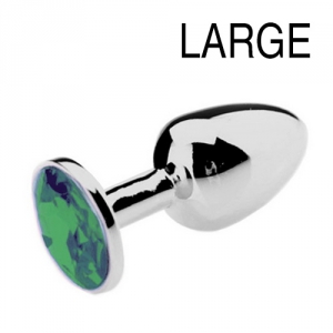 Plug anal avec Bijou JEWEL Vert 8 x 4 cm