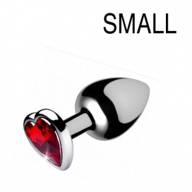 Plug bijou anal HEART GEM Rouge 6.5 x 2.7 cm