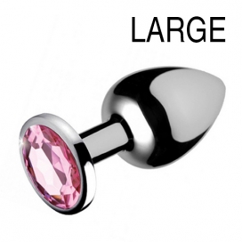 Plug bijou anal GEM Rose 8  x 4 cm