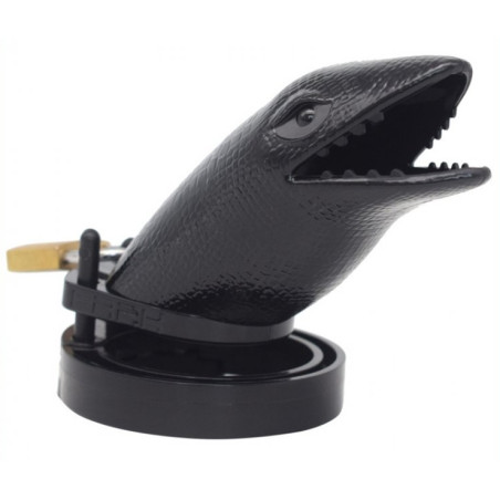 Cage de chasteté CROCODILE 10 x 3.5 cm Noire