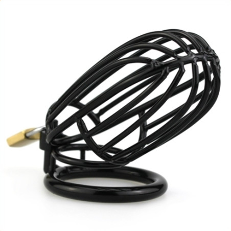 Cage de chasteté SAMOURAI Noire 11 x 5.5 cm - Métal