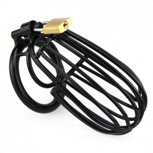 Cage de chasteté SAMOURAI Noire 11 x 5.5 cm - Métal