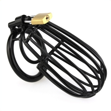 Cage de chasteté SAMOURAI Noire 11 x 5.5 cm - Métal