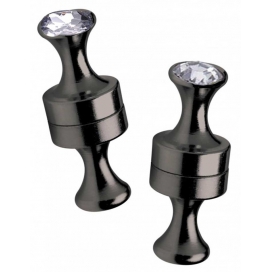Pince-tétons MAGNET PINS Noires avec Strass