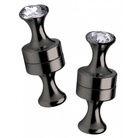 Pince-tétons MAGNET PINS Noires avec Strass
