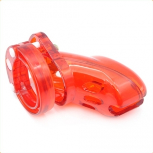 Cage de chasteté LOCKY 8 x 3.3 cm Rouge