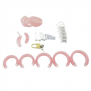 Cage de chasteté MINI LOCKY 6  x 3.2 cm Rose
