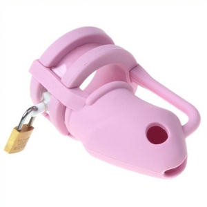 Cage de chasteté en silicone BIRDLOCKED 11 x 3.2 cm Rose