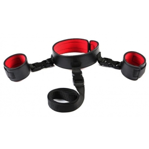 Kit BDSM EYE-SPLICE Noir-Rouge 8 Pièces