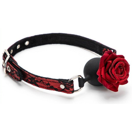 Baillon Boule avec Rose BUD GAG Rouge