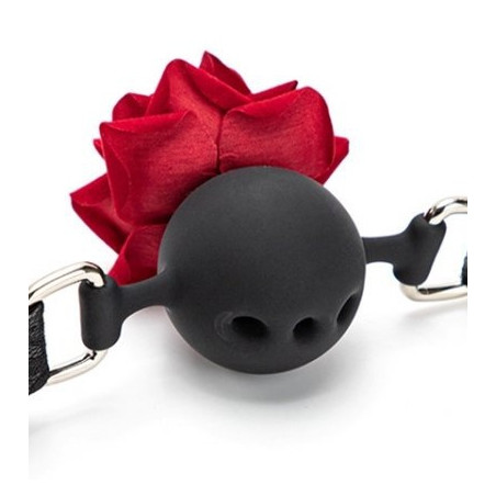 Baillon Boule avec Rose BUD GAG Rouge